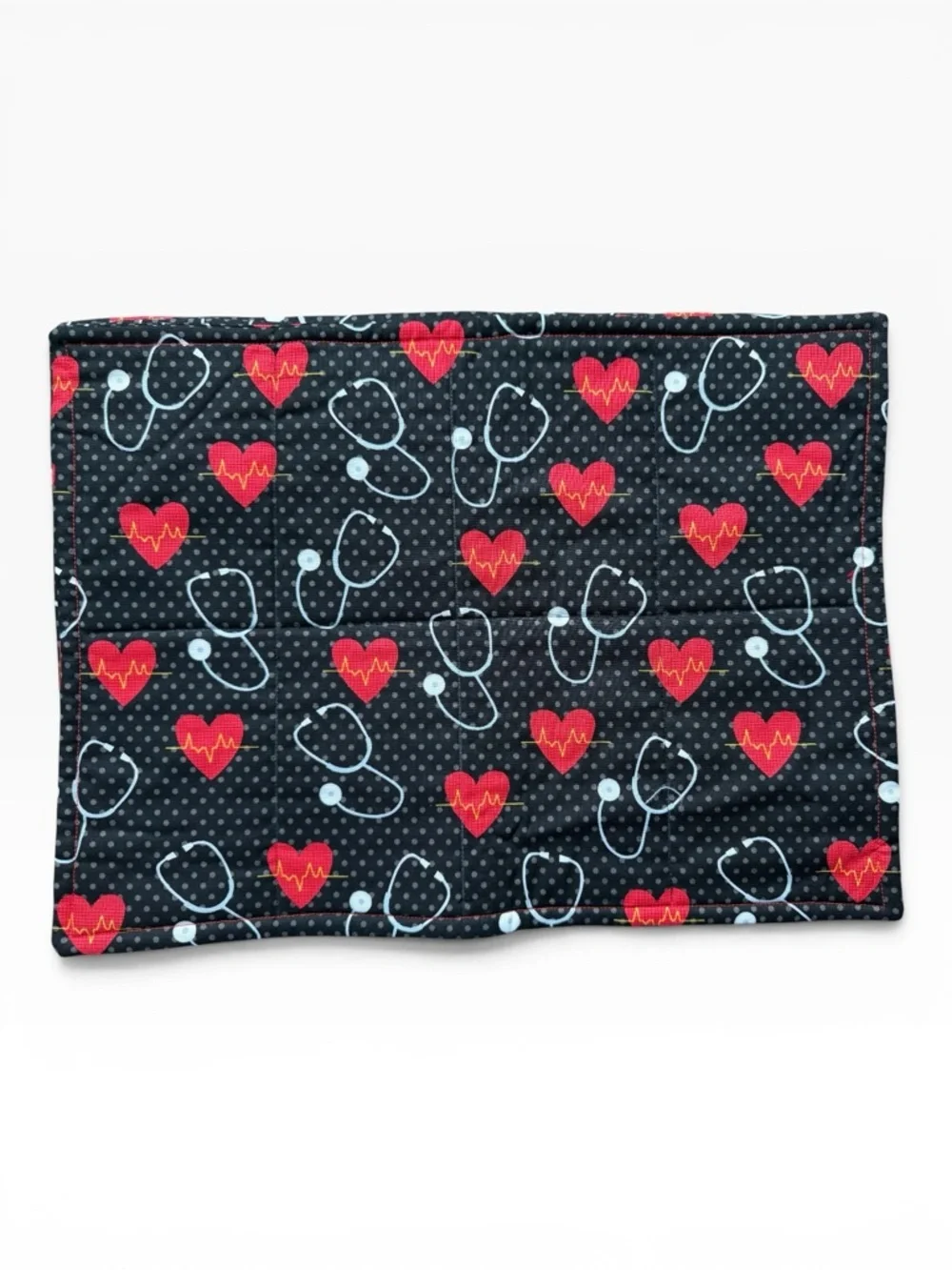 Set of 4 Custom-Made Medical-Themed Fabric Table Placemats